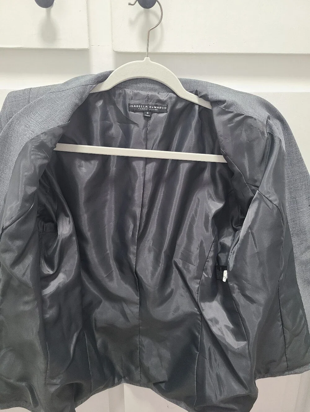 Women's Tailored Grey Blazer - Classic Two-Button Jacket